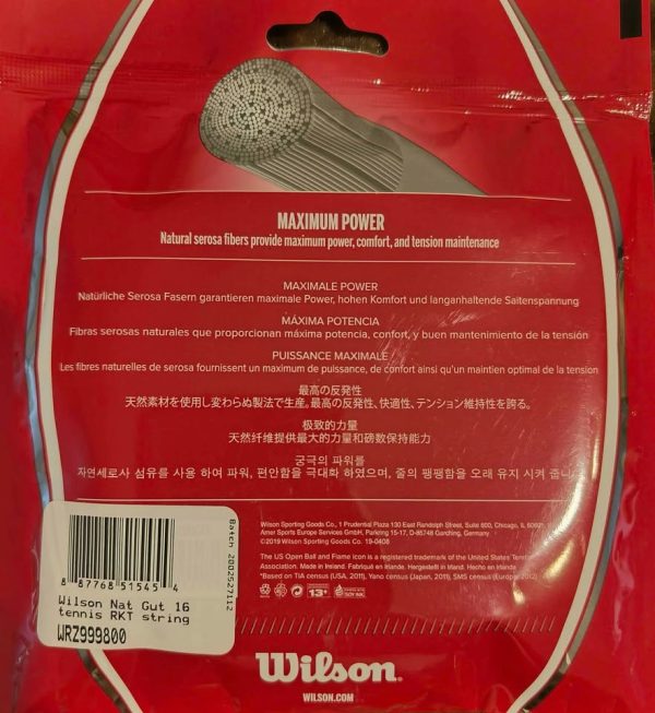Wilson Natural Gut tennis string - Image 2