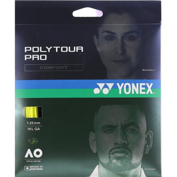 Πλέγματα Yonex Polytour Pro 1,25 (κίτρινο), 5τεμ