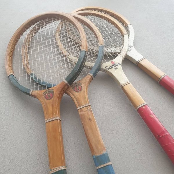 Σετ 4 Vintage Ξύλινες Ρακέτες Τένις – Διακοσμητικές / Συλλεκτικές - Image 2