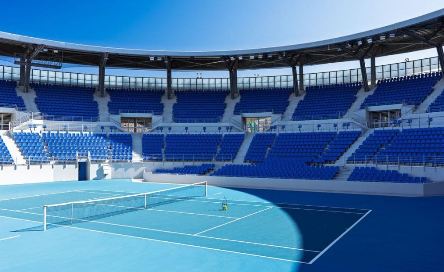 Olympic tennis court in Athens Greece