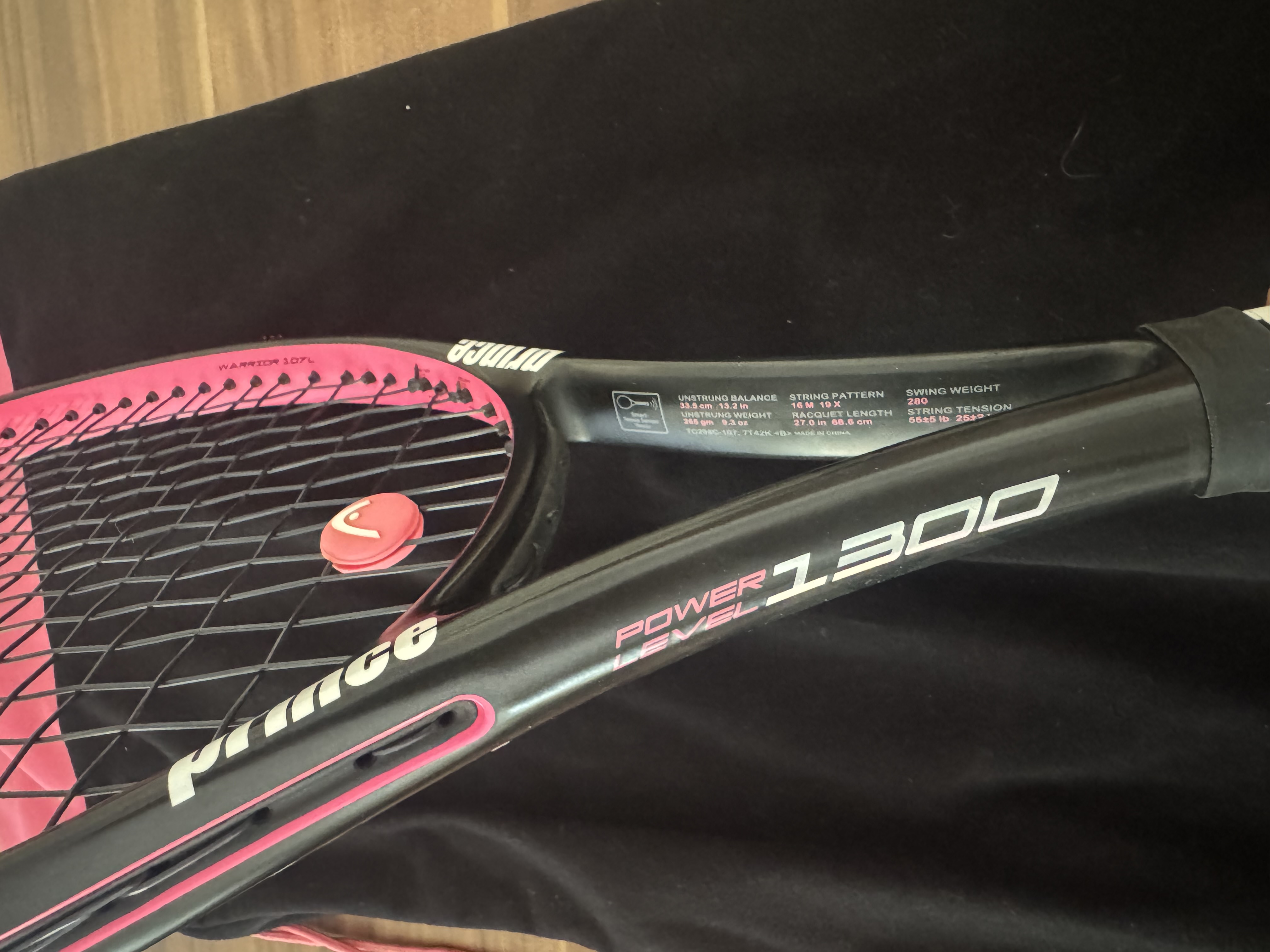 Prince Textreme Warrior 107L Pink – 265g – 107” - Image 2