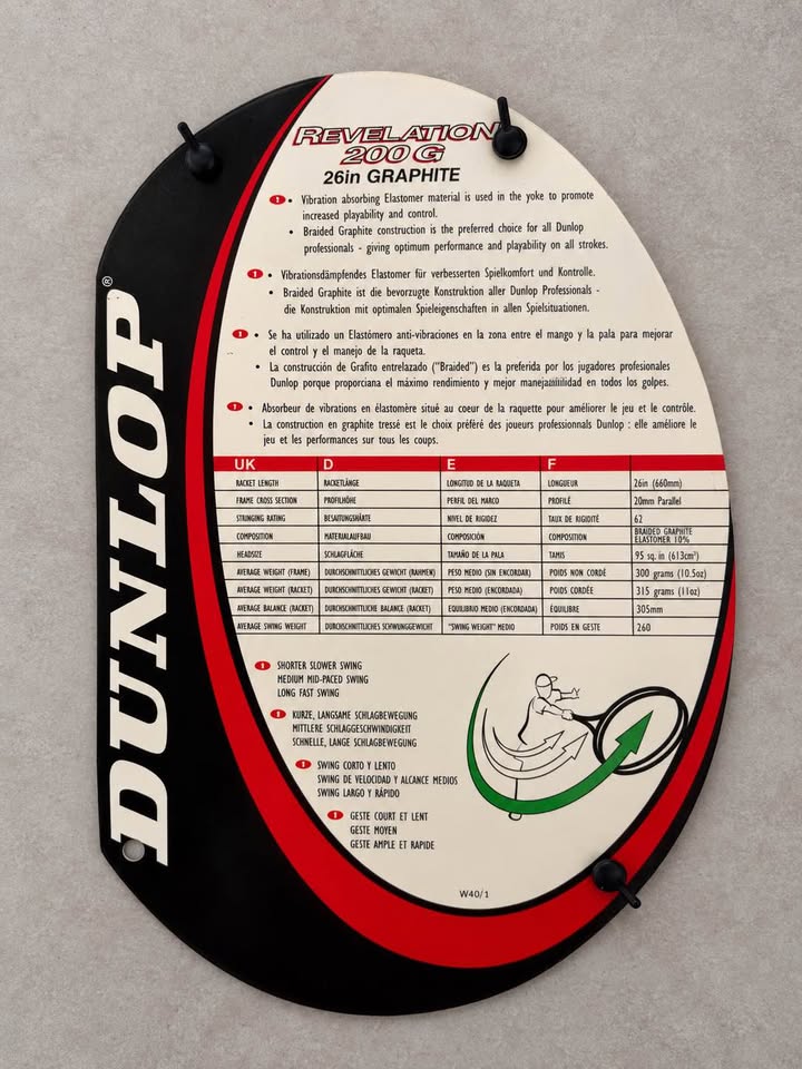 2 ρακέτες Dunlop Revelation 200G με τη θήκη τους - Image 2